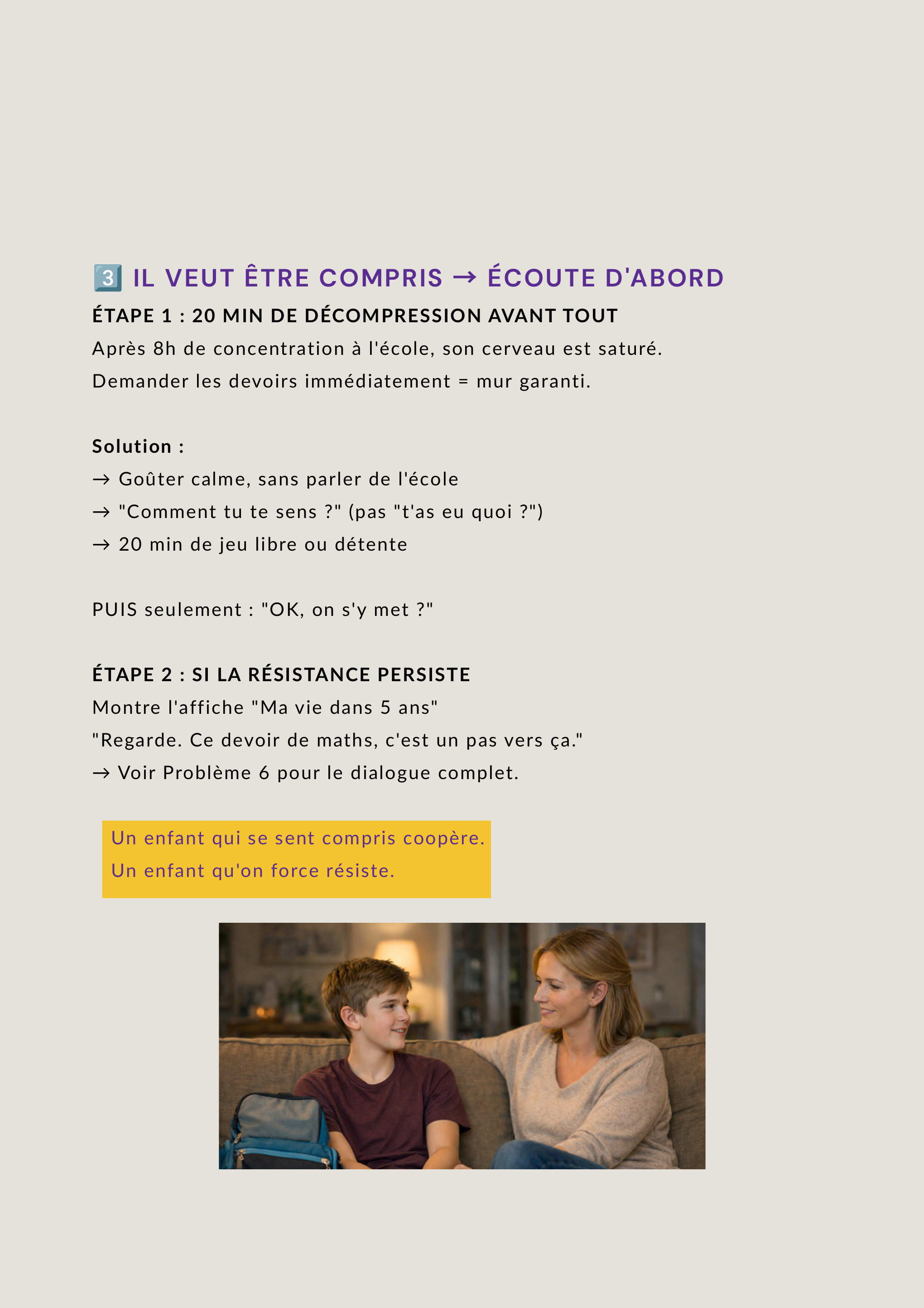 Écoute d’abord - extrait de Devoirs sans crise